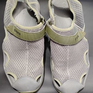 Crocs Women’s Light Gray Mesh Sport Sandals